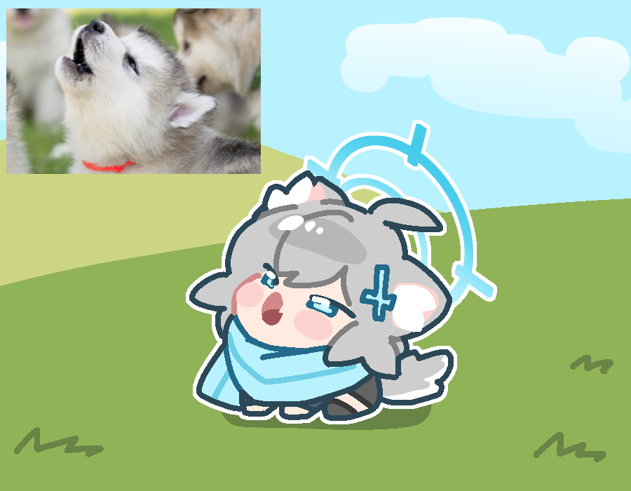 크아앙 꼬마시로코가 울부짖었다插画图片壁纸