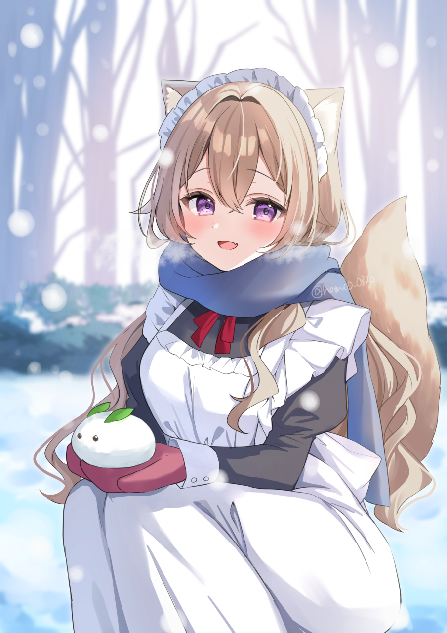 「ご主人様、雪が綺麗ですね」插画图片壁纸