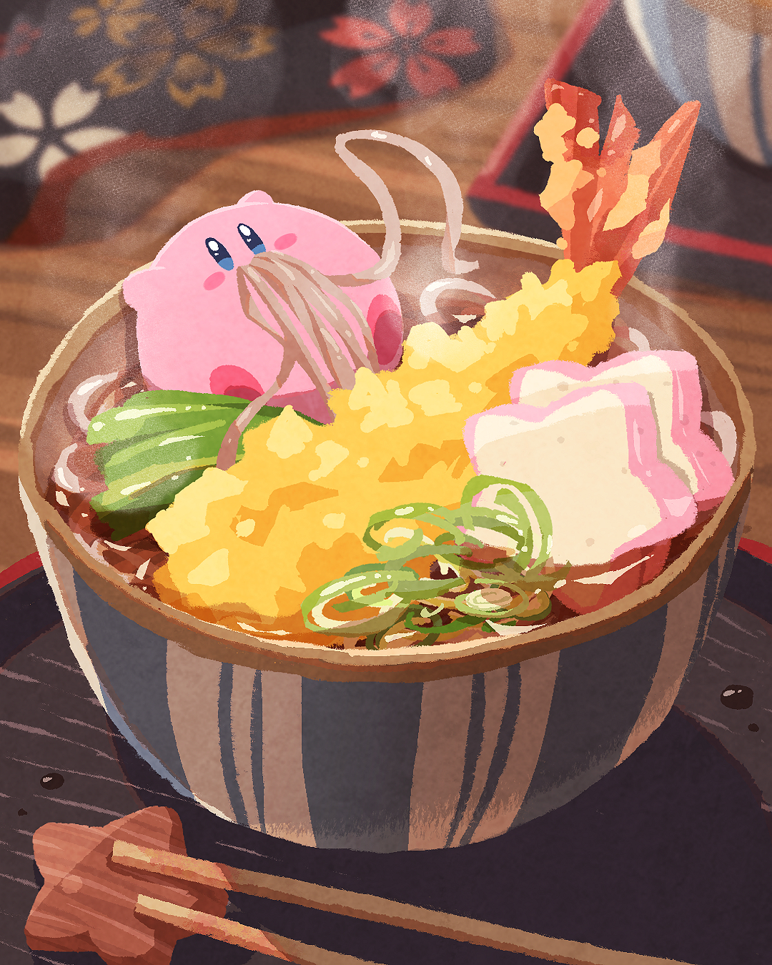 年越しそば插画图片壁纸