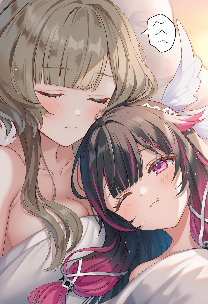 少女和木偶真是一对好女同事吧插画图片壁纸