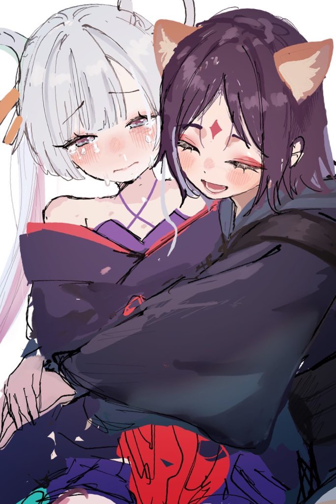 今すぐ私を抱きしめて、なんてね插画图片壁纸