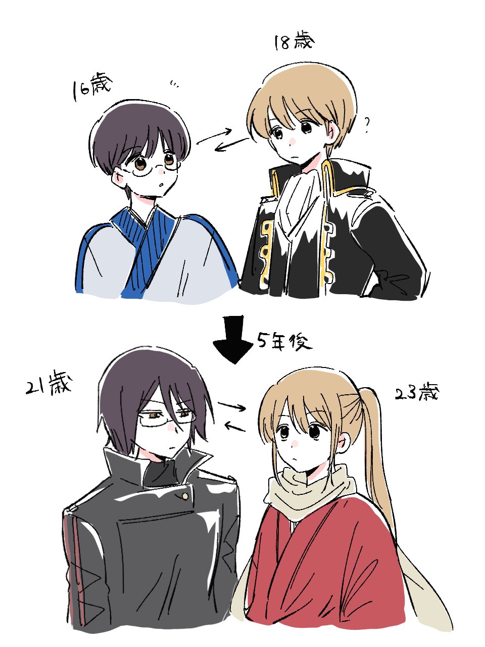 らくがきまとめ(ほぼ沖田)插画图片壁纸