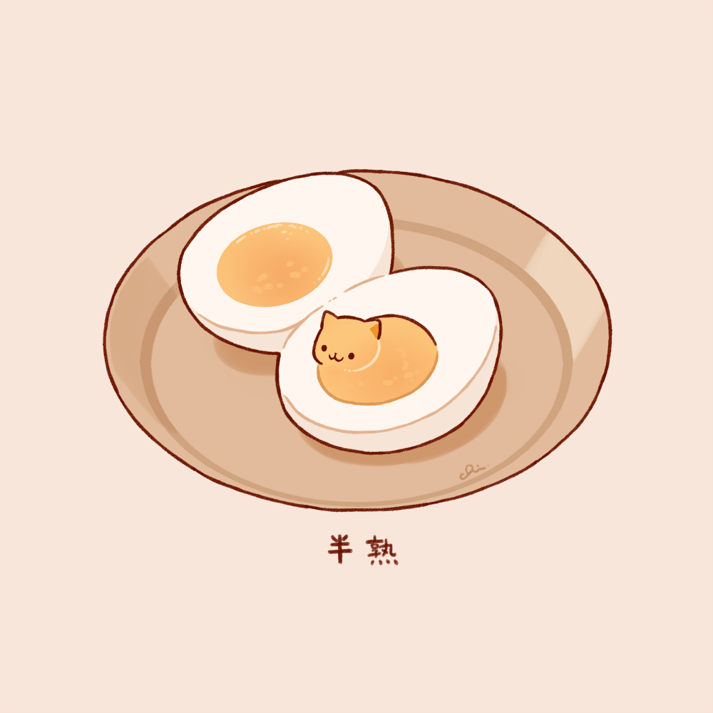 ゆで卵插画图片壁纸