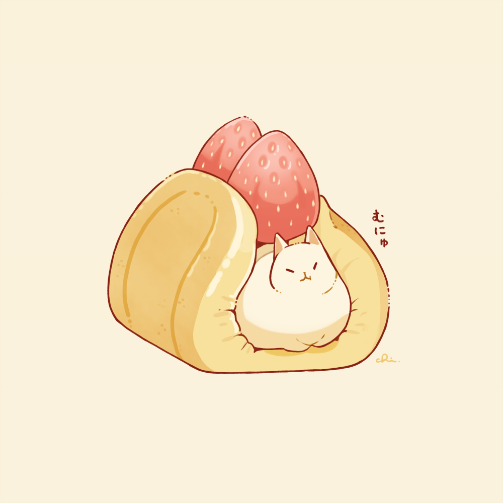 いちごワッフルサンド插画图片壁纸