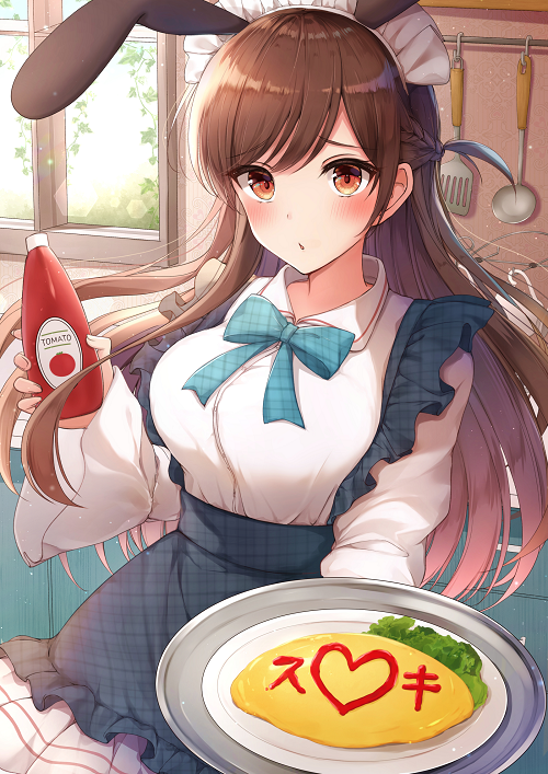 p站画作分享：甜甜的厨娘美少女们来袭！