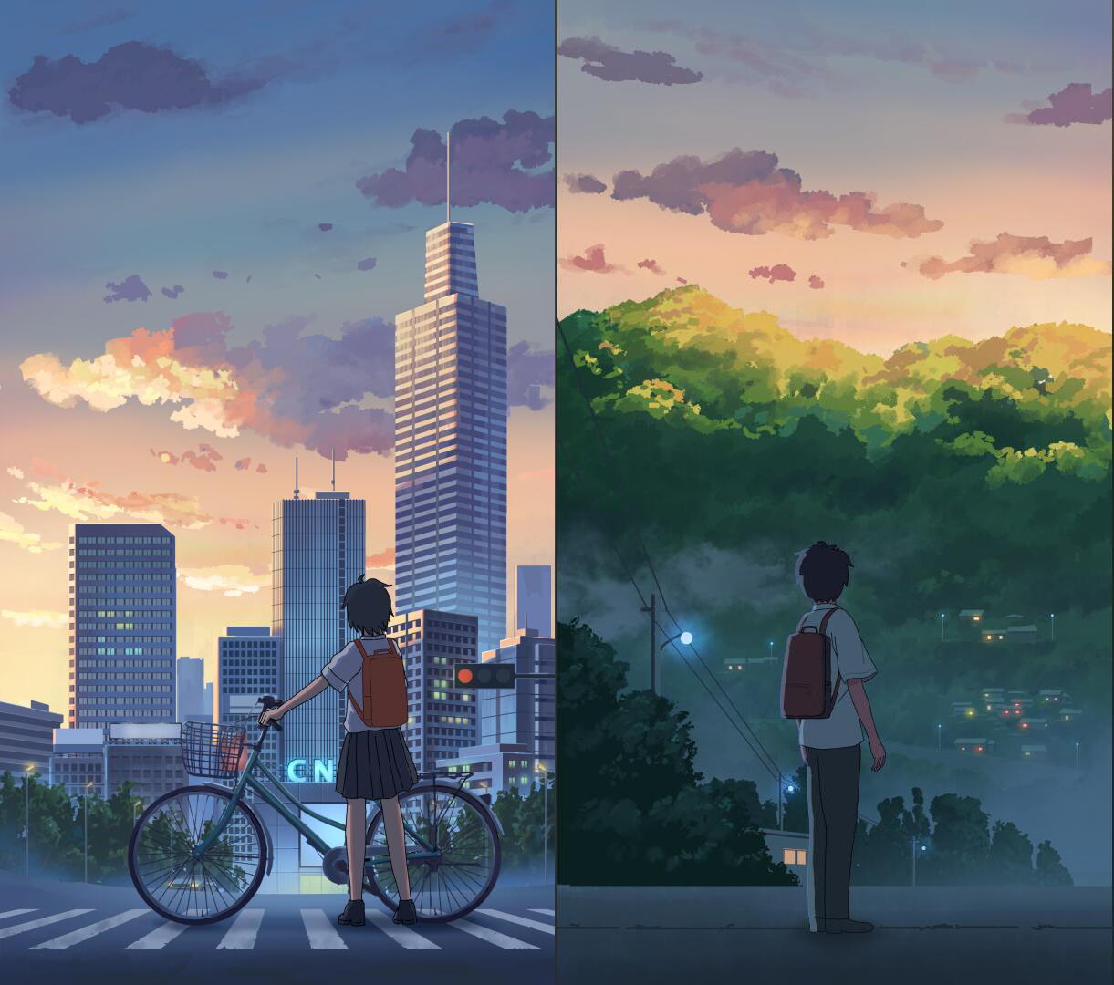 仰望同一个天空-插画壁纸