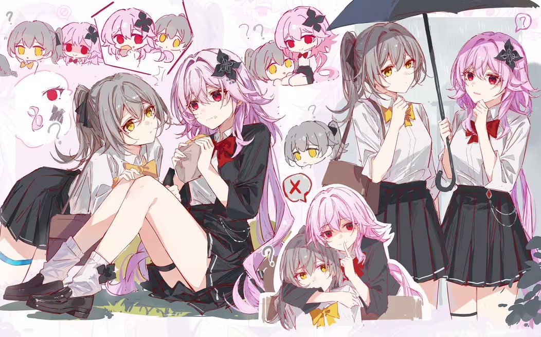 长夜月和星插画图片壁纸