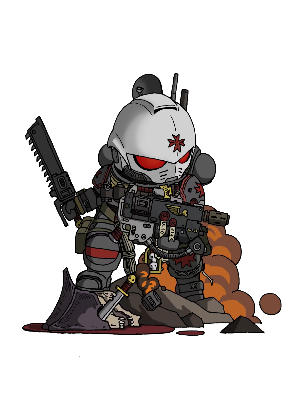老板给自己的阿斯塔特做的小头像插画图片壁纸