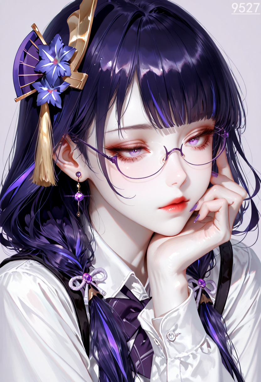 雷电将军插画图片壁纸