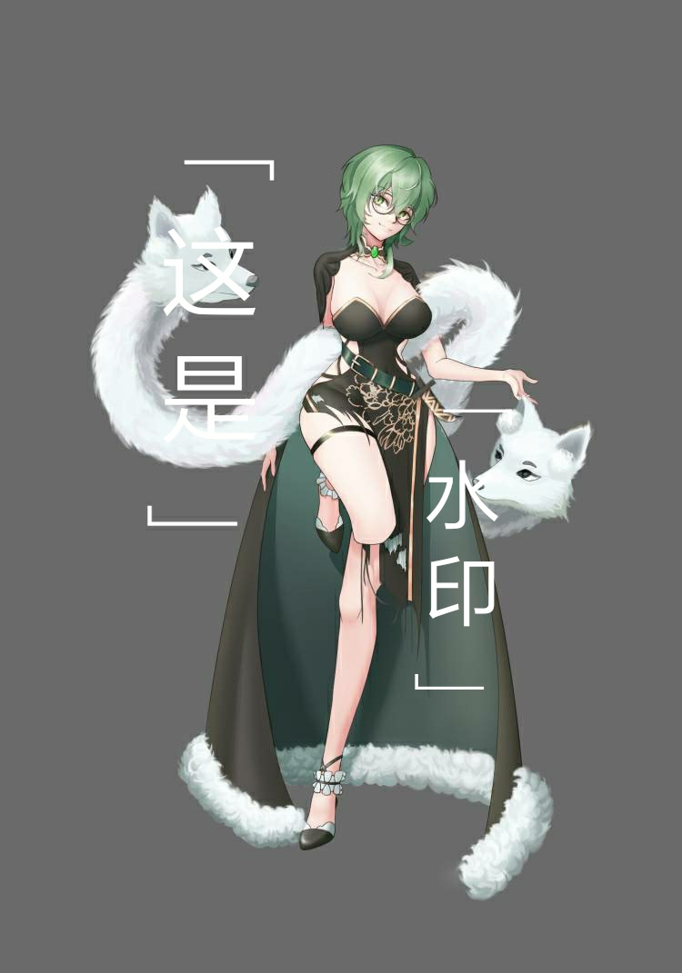 性感眼镜姐姐的立绘插画图片壁纸