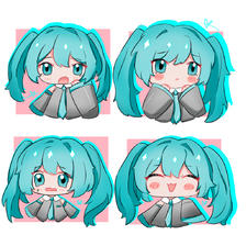 摸了几张初音小表情插画图片壁纸