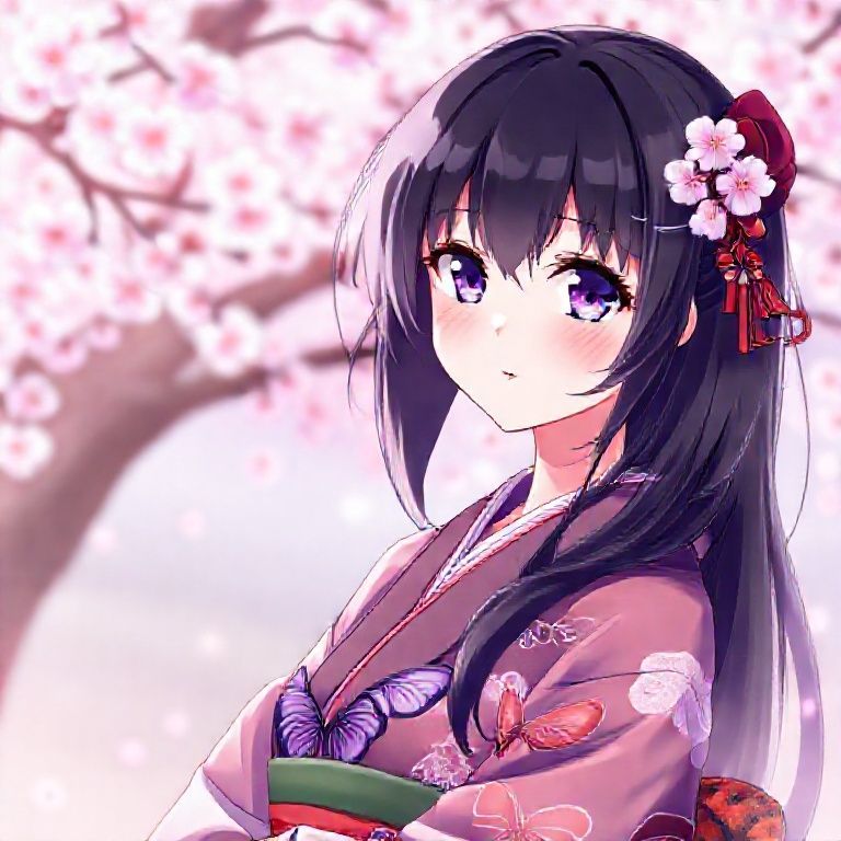 樱花少女和科技少女头像同人高清图