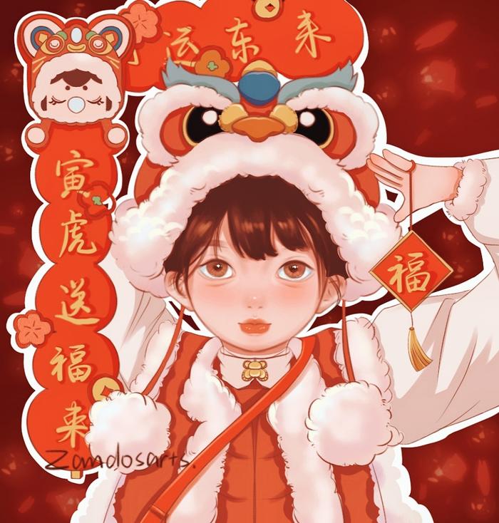 新年头像插画图片壁纸