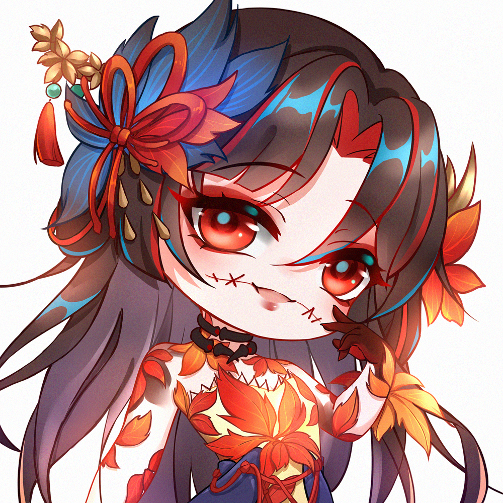 阴阳师同人·sp心狩鬼女红叶插画图片壁纸