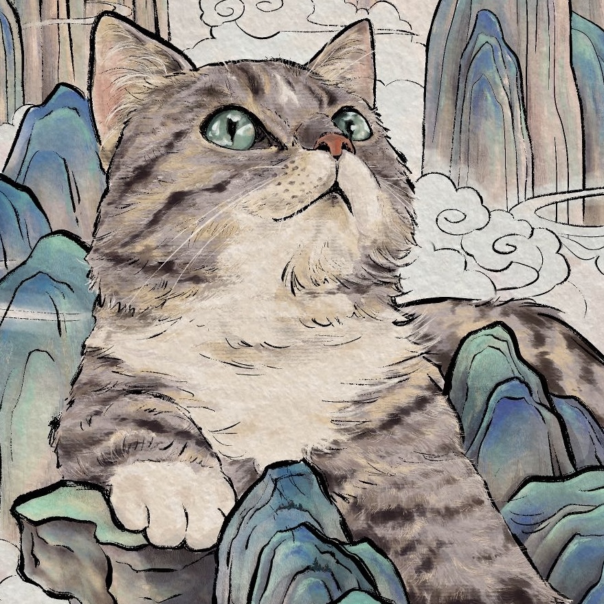 古风国潮猫猫（二）插画图片壁纸