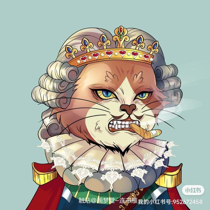Angry cat插画图片壁纸