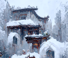 中国古建筑美之 飞雪伴俏檐