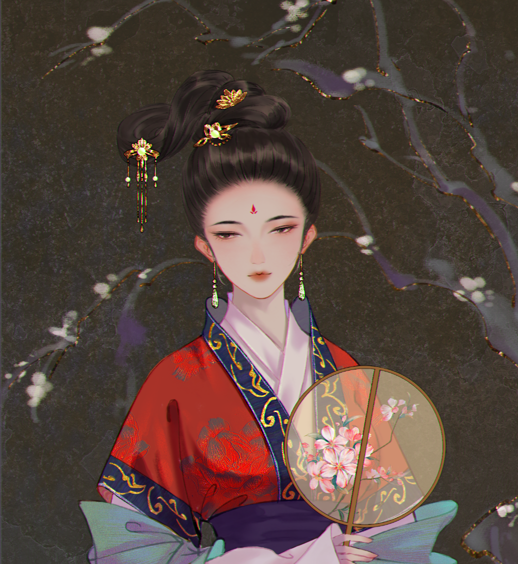 古风仕女系列一-古风古风插画