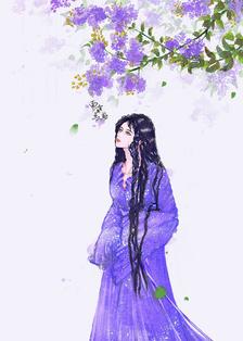 紫薇花小仙女插画图片壁纸
