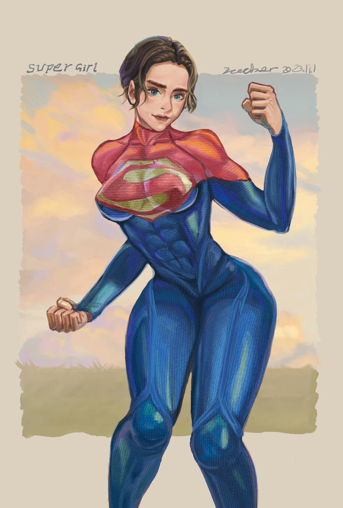 supergirl插画图片壁纸