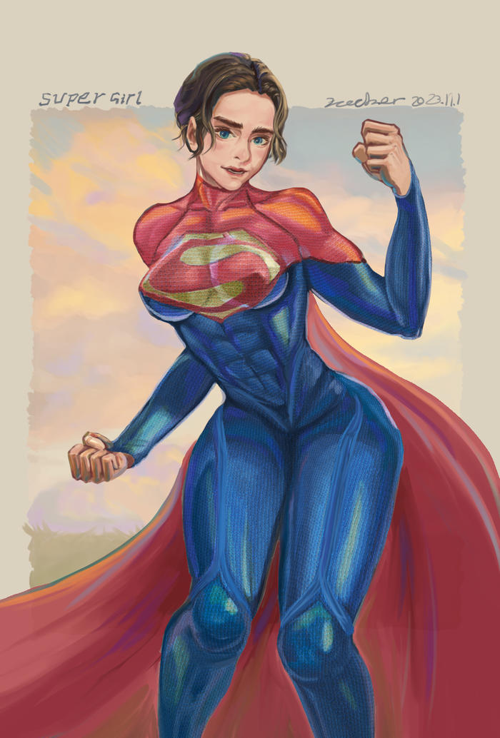 supergirl插画图片壁纸