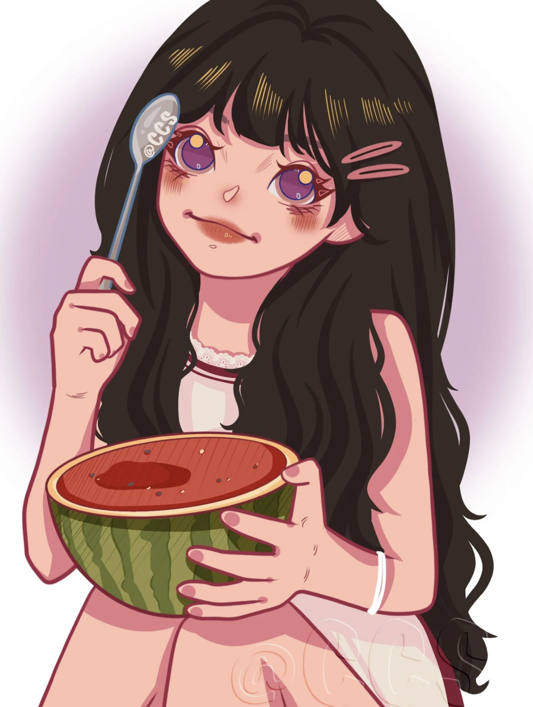 上海天太热了，我吃西瓜🍉，你看着！