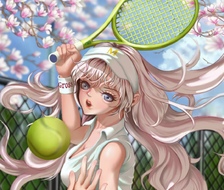 打网球的女孩-网球运动少女