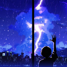 雨夜插画图片壁纸
