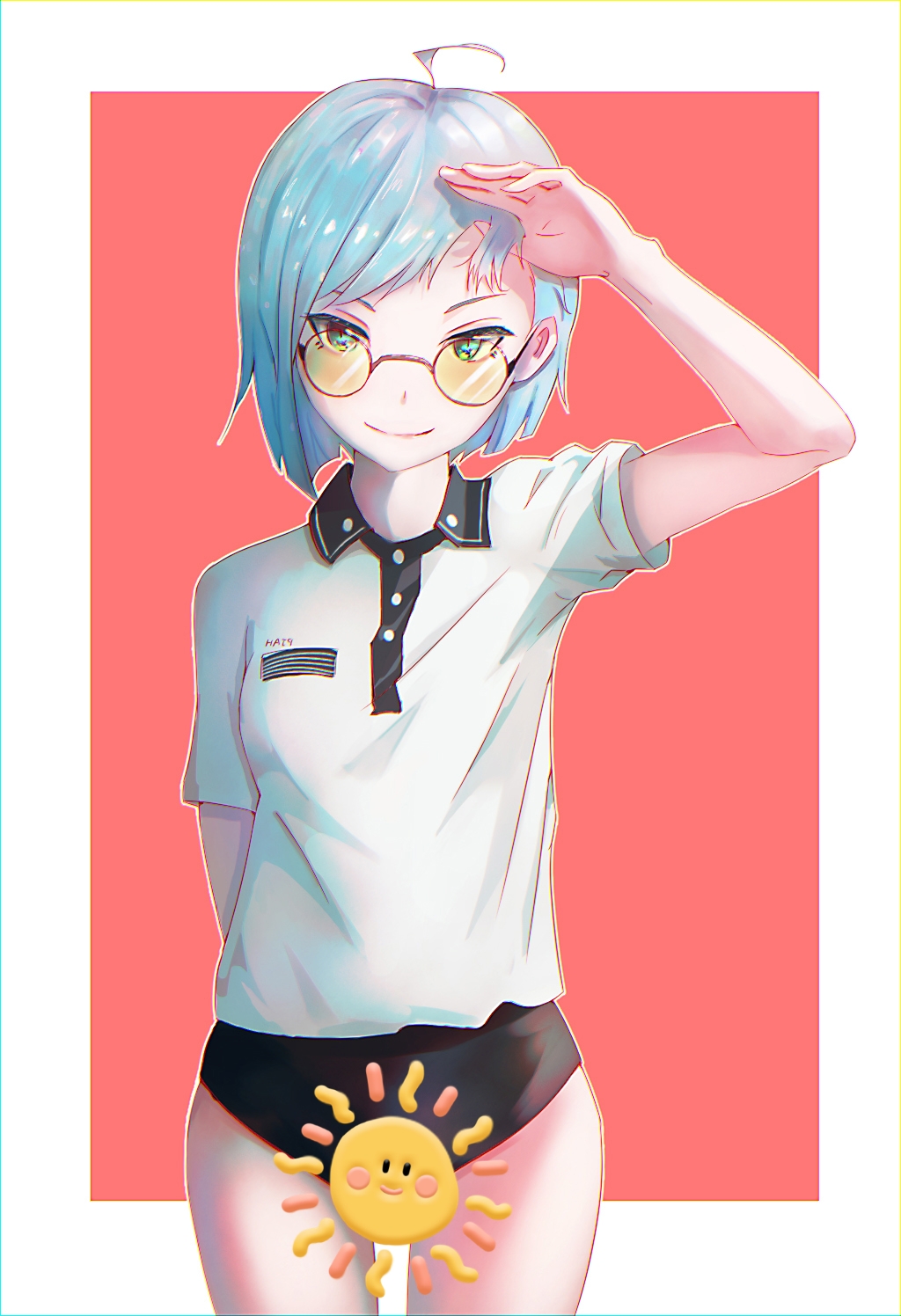眼镜  萝莉？插画图片壁纸