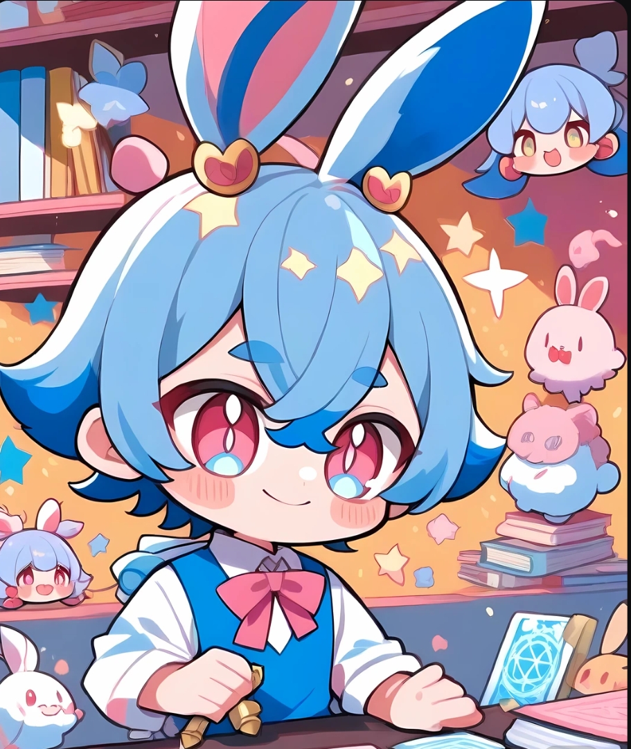 兔兔男孩学习魔法