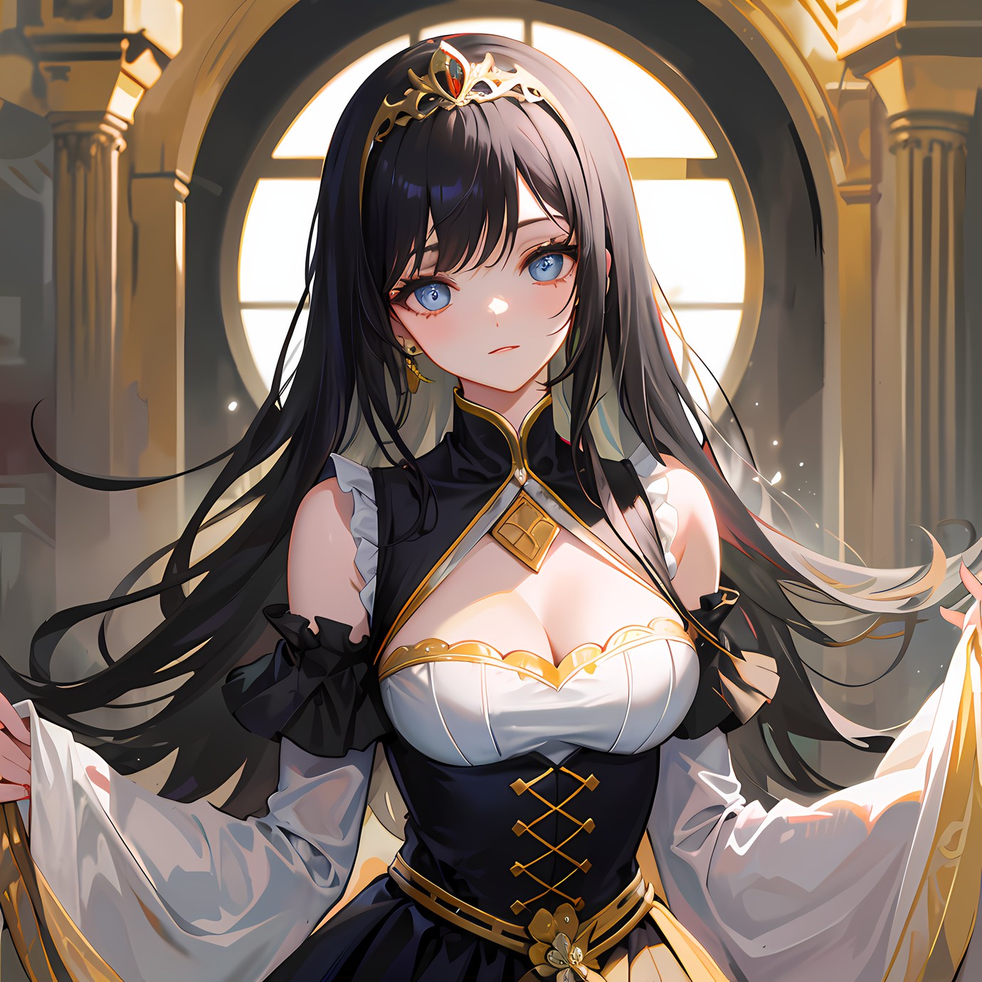 缤纷华裳美眉独舞插画图片壁纸