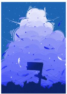 插画《海洋云层》插画图片壁纸