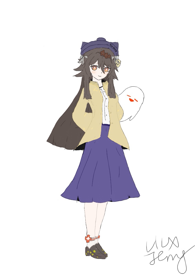 校服胡桃吗，有点意思插画图片壁纸