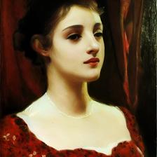 20世纪早期风格的油画美人头像同人高清图