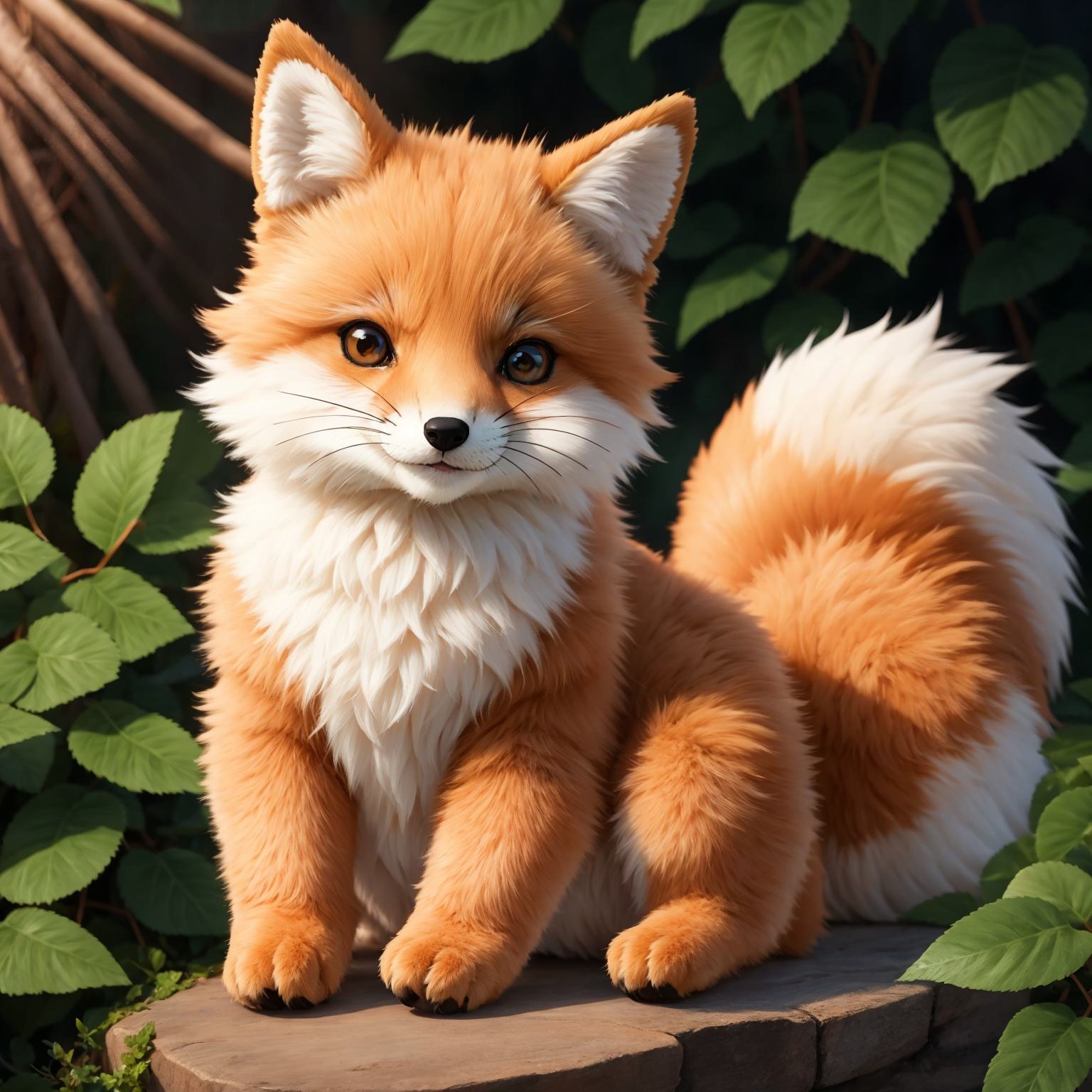 かわいいキツネ插画图片壁纸
