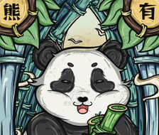 熊猫-国潮国潮插画