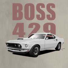 福特 野马 BOSS 429插画图片壁纸