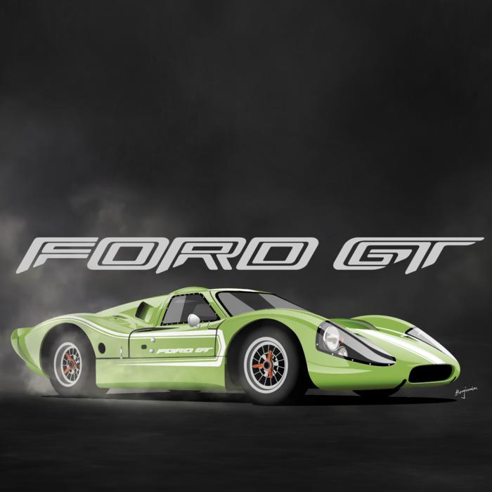 福特 FORD GT40插画图片壁纸