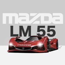 马自达 MAZDA LM55 跑车 赛车插画图片壁纸