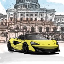 迈凯伦 mclaren 570S敞篷跑车插画图片壁纸