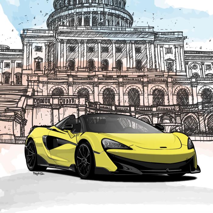 迈凯伦 mclaren 570S敞篷跑车插画图片壁纸