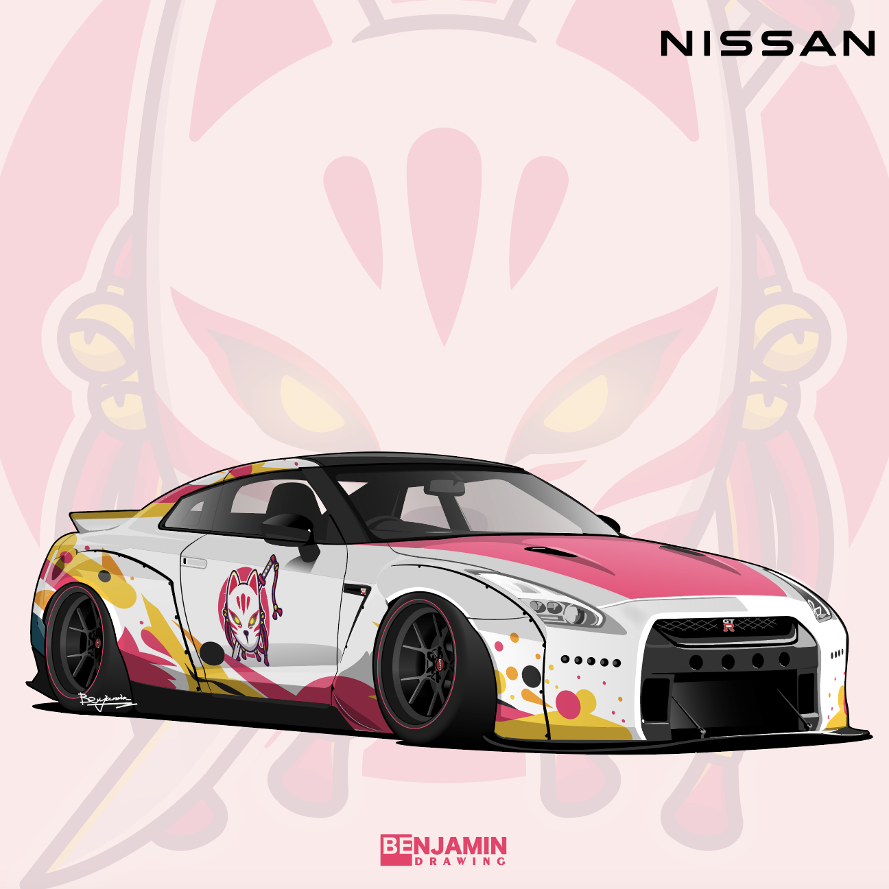 日产 Nissan GTR 狐面涂装