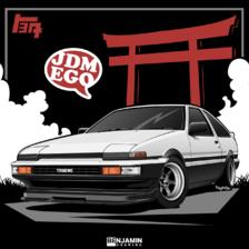 JDM 头文字D 丰田AE86插画图片壁纸