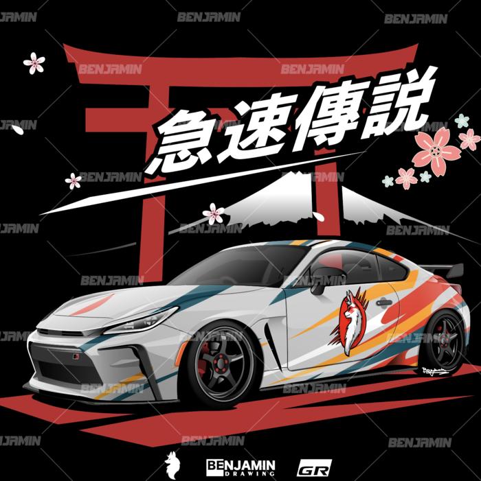 丰田toyota gr86插画图片壁纸