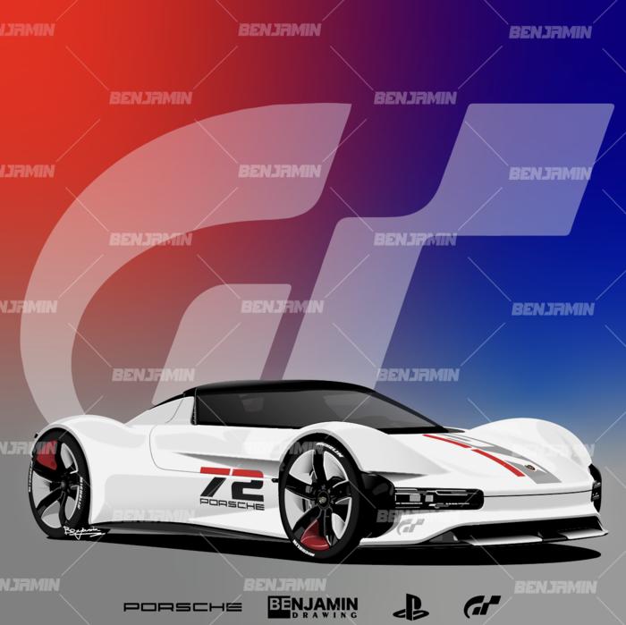 gt赛车7 保时捷虚拟赛车 Porsche Christophorus插画图片壁纸