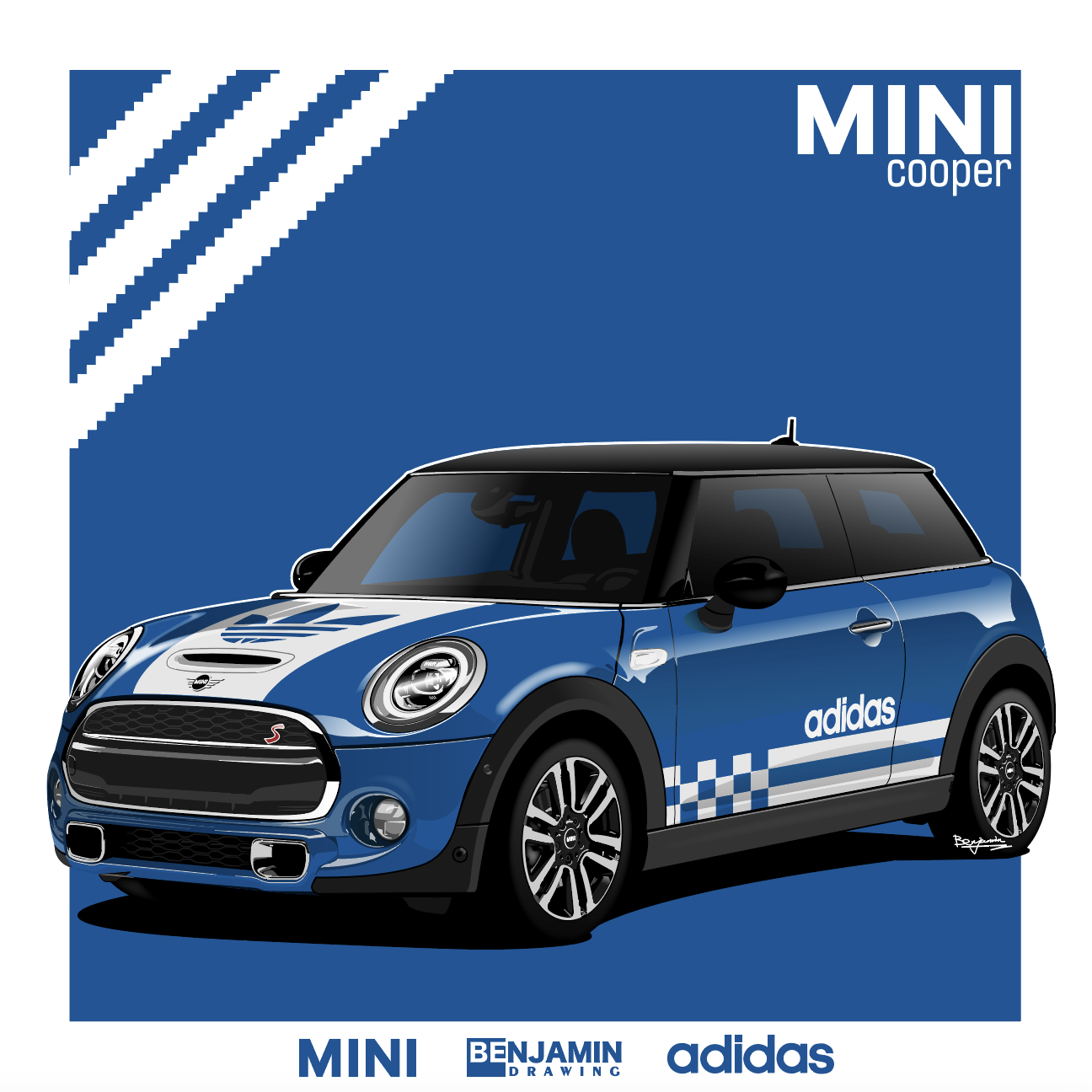 mini cooper adidas涂装