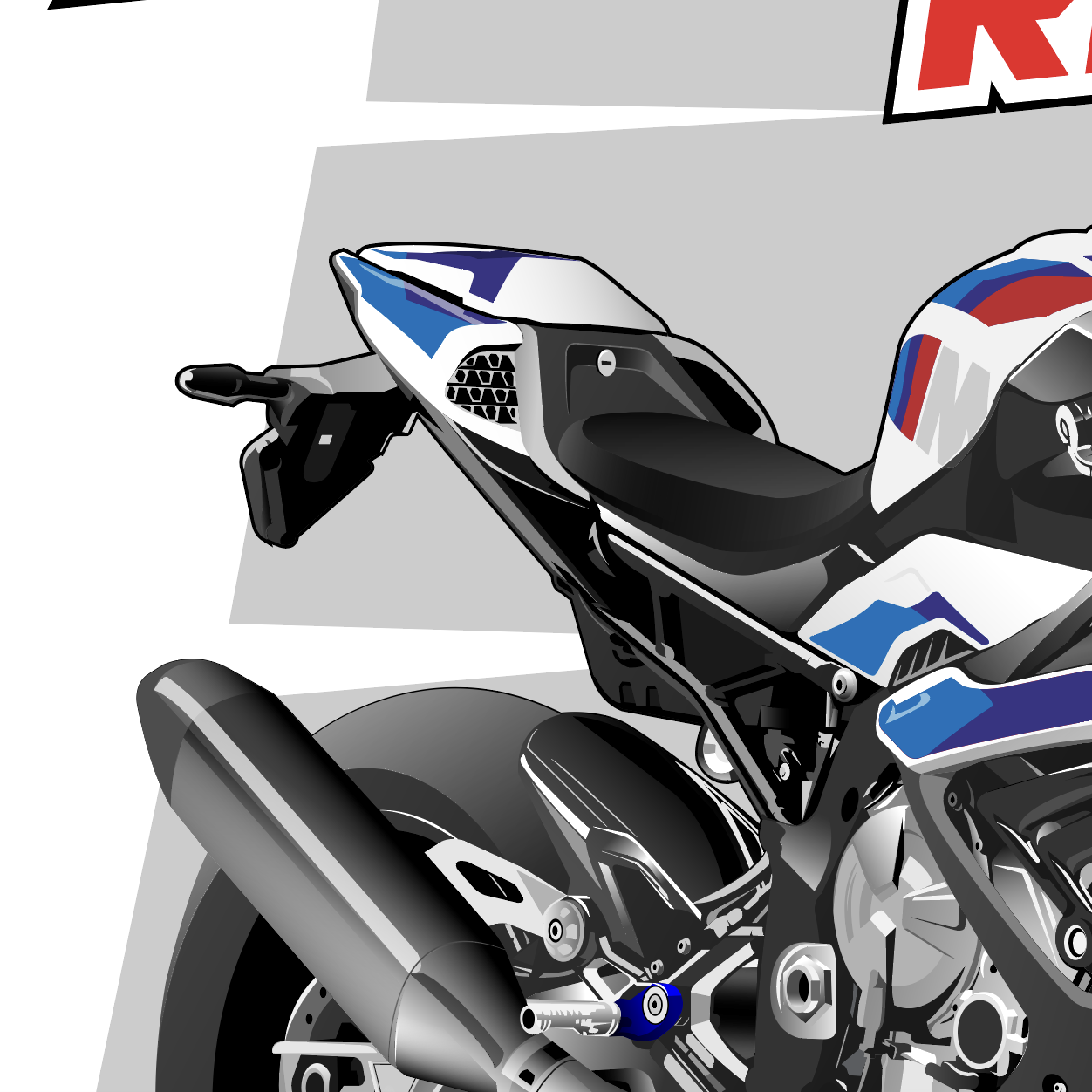 宝马 s1000rr 摩托车插画图片壁纸