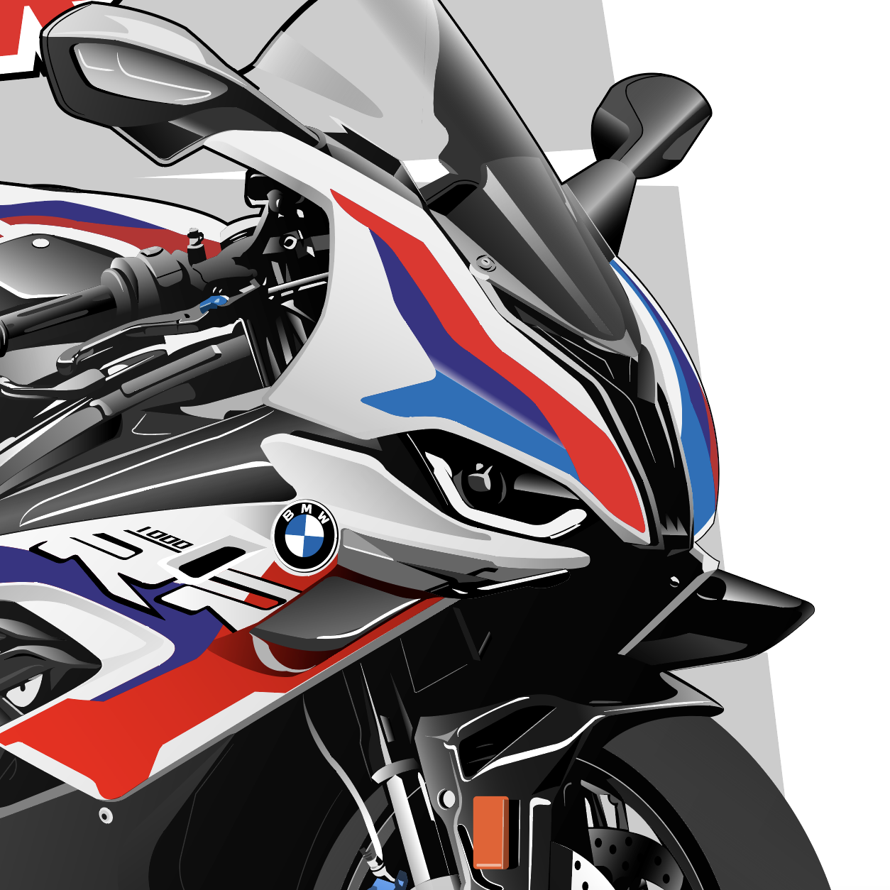 宝马 s1000rr 摩托车插画图片壁纸