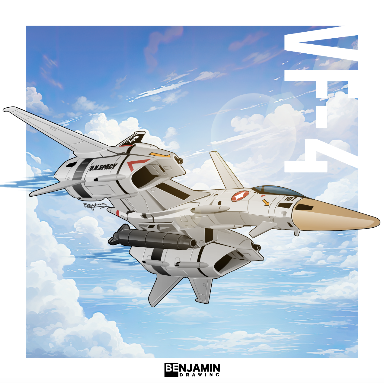 超时空要塞 VF-4插画图片壁纸