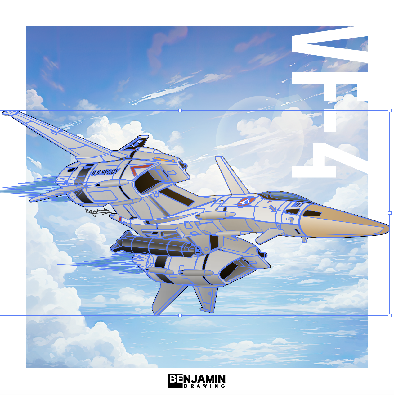 超时空要塞 VF-4插画图片壁纸